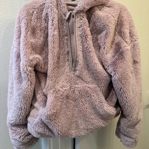 FP Movement - pink fluffy hoodie, half-zip - Picture 9 of 9